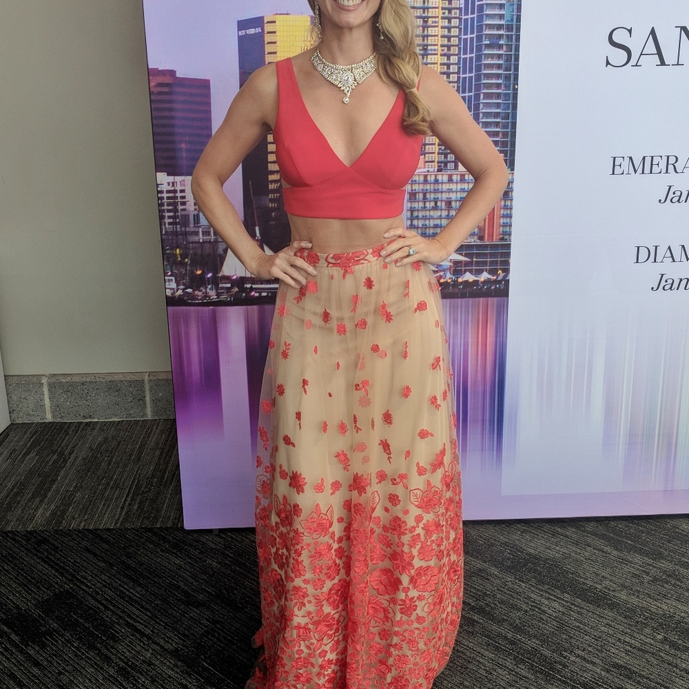 Red Christmas Dress & Jewelry